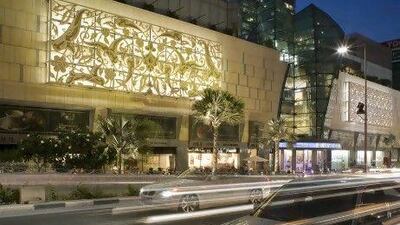 The Burjuman Shopping mall. Mankool, Dubai. Duncan Chard for the National BUR JUMAN - Not the real name of this block in Bur Dubai but people who live in the half of the block nearest to the mall tend to say "Bur Juman" when asked where they live. Duncan Chard for The National (For House & Home neighbourhood column) *** Local Caption *** TN090601DC376.jpg