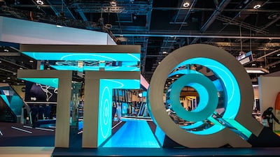 Taqa's stand at Adnec in Abu Dhabi. The energy company's net profit from its oil and gas unit more than doubled to Dh4.7 billion in 2022. Victor Besa / The National