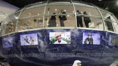 The Emirates Airline showroom at the Arabian Travel Market. Jaime Puebla / The National