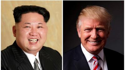 Kim Jong Un and US President Donald Trump, who says he could meet the North Korean leader. KCNA / Reuters