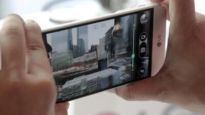 The main camera on the LG G5 has two lenses, one for standard shots and one with a wider angle. Bebeto Matthews / AP Photo