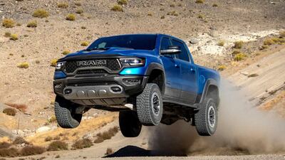 The 2021 Ram 1500 TRX is powered by a 702hp supercharged Hellcat engine