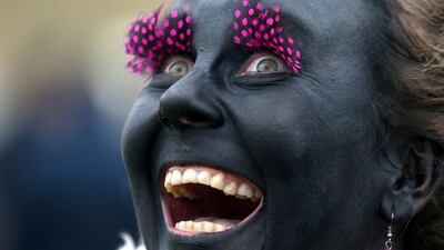 A spectator at the Maslenitsa car battle, reacts during a clash, in the village of Goroshki, some 35 kilometres from Minsk, Belarus. The battle which is held at the Historical and Cultural Complex, Stalin line, is a small local competition, with participants from Belarus and Russia. Tatyana Zenkovich / EPA
