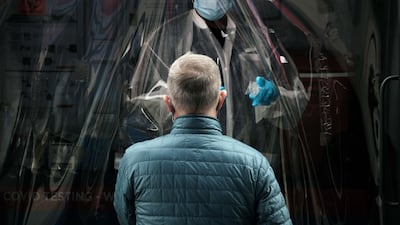 Most of those infected with the Omicron variant in the study reported no symptoms. AFP