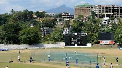 The England batsmen practise during their nets session in Kandy today. The defending champions' line-up will once again bat around Eoin Morgan against Sri Lanka at Pallekele tomorrow. Gareth Copley / Getty Images