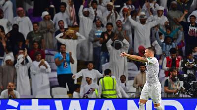 Marcus Berg and Al Ain had a lot to celebrate against Team Wellington but they now must raise themselves to face Esperance de Tunis on Saturday. AFP