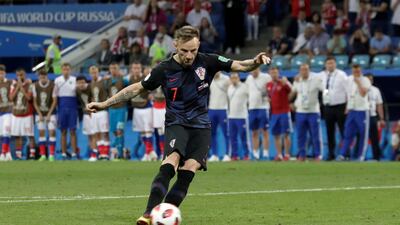 Croatia's Ivan Rakitic scores the winning penalty. Henry Romero/Reuters
