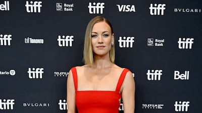 Yvonne Strahovski attends 'The Handmaid's Tale' premiere. Getty Images / AFP