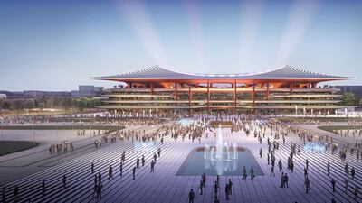Xi’an International Football Centre. All pictures courtesy Zaha Hadid Architects.