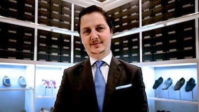 Giuseppe Bonfiglio, the chief executive of Harrys of London, opened a store in the capital and is eyeing Dubai. Fatima Al Marzooqi / The National