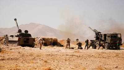 Hizbollah fighters in western Qalamoun, Syria. Omar Sanadiki / Reuters