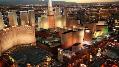 An artist's rendering released by MGM Mirage shows the four thousand room megaresort called "Proect CityCenter," that they intend to build on a 66-acre site between the Bellagio and the Monte Carlo on the Las Vegas Boulevard.