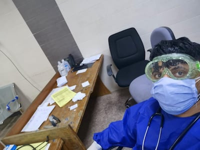 Abdul Wahid Al Jubouri, resident doctor at Ibn Sina hospital in Mosul. Courtesy of Dr Al Jubouri