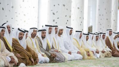 Sheikh Mohammed bin Zayed, Crown Prince of Abu Dhabi and Deputy Supreme Commander of the Armed Forces attends Eid Al Adha prayers at the Sheikh Zayed Grand Mosque. Ryan Carter / Crown Prince Court - Abu Dhabi