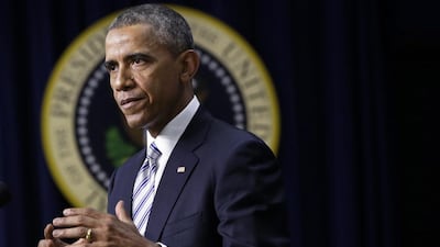US president Barack Obama speaks at the White House Summit on Countering Violent Extremism on February 18 in Washington. Jacquelyn Martin / AP Photo