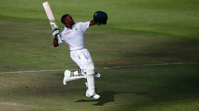 Temba Bavuma of South Africa celebrates his century during day four of the 2nd Test at Newlands Stadium on January 5, 2016 in Cape Town, South Africa. Julian Finney / Getty Images