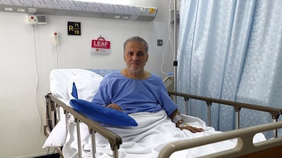 Ashraf Abdul Majeed, 48, and his mother were admitted to hospital and will be transferred to a new home donated by Ruler of Ajman, Sheikh Humaid bin Rashid Al Nuaimi, after a video of them living in desperate conditions circulated on social media. Chris Whiteoak / The National