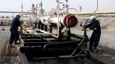 Workers at the Tawke oilfield near Dahuk, in the Iraqi Kurdish region, in 2010. Reuters