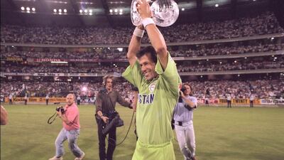 Pakistan’s Imran Khan remains the only captain to declare a Test innings while batting in the 90s. Getty Images