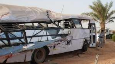 The bus driver remains in intensive care in an Abu Dhabi hospital.