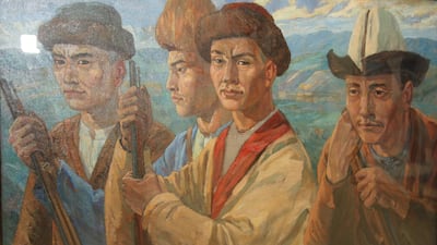 Pavel Zaltsman’s ‘Warriors of Amangeldy’. Courtesy Kazakhstan National Museum of Kazakhstan