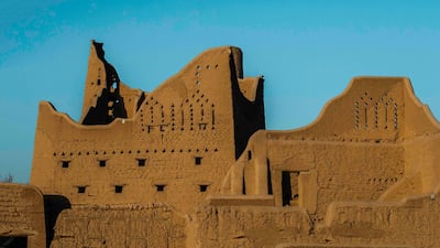 Silhouette of Salwa Palace in At-Turaif in Ad Diriyah. Photo by Meshari Almuhanna / DGDA