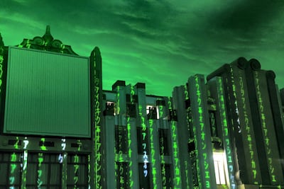Light projections inspired by The Matrix. Reem Mohammed / The National
