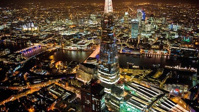 The Shangri-La The Shard at night. Jason Hawkes / The View from The Shard