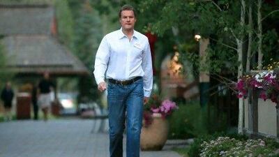 Viscount Rothermere, the chairman of DMGT group, the owner of Britain’s Daily Mail, arrives for a media and technology conference in Sun Valley, Idaho. Matthew Staver / Bloomberg News