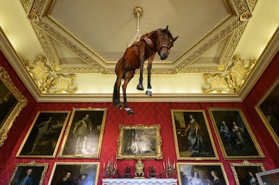 Maurizio Cattelan's 'Novecento', on display at Castello di Rivoli in Turin. Leon Neal / Getty Images