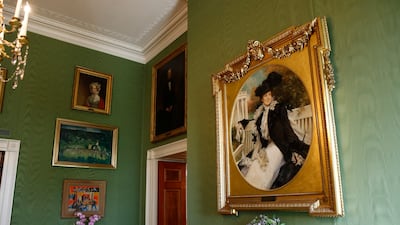A portrait of former first lady Edith Roosevelt, wife of president Theodore Roosevelt, in the Green Room of the White House in Washington. AP