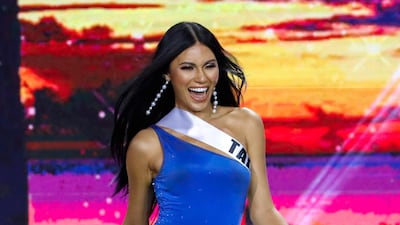 Gazini Ganados walks on stage in her swimsuit during the coronation night of the Miss Philippines 2019. EPA/ROLEX DELA PENA