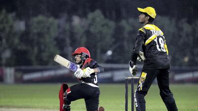 Panthers' Tanish bats during the Karwan Rising Stars F40 Final. Chris Whiteoak / The National