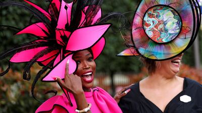 Racegoers during ladies day. Getty
