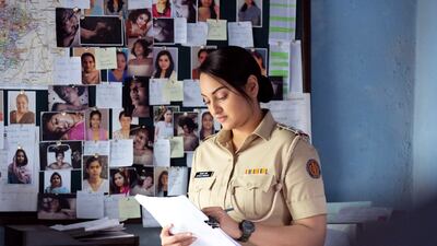 Bollywood actress Sonakshi Sinha plays a small town cop in the the crime drama Dahaad. Photo: Amazon Prime Video