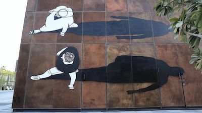 Permanent art work by Alex Senna at the Dubai Canvas at La Mer in Dubai. Pawan Singh / The National