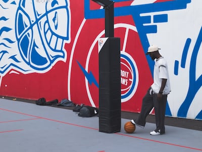 A young man at Bourneville-Kellerman sports centre in the 13th arrondissement, in southern Paris. Orysia Murat for The National
