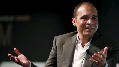 FIFA vice-president Prince Ali Bin Al Hussein of Jordan gestures during a speech on the future of football at the Soccerex convention in Manchester, northern Britain, in this file picture taken September 7, 2015. Prince Ali Bin Al Hussein of Jordan formally submitted his candidature to be FIFA president on October 15, 2015, pledging to restore the reputation of world soccer's scandal-ridden governing body. REUTERS/Phil Noble/Files