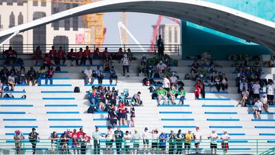 The athletics competition at Dubai Police Academy Stadium. Reem Mohammed / The National