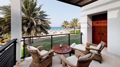 The suite balcony at The Chedi. Courtesy The Leading Hotels of the World