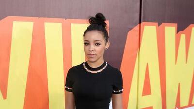 Tinashe arrives at the MTV Movie Awards at the Nokia Theatre. Matt Sayles / Invision / AP