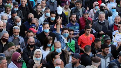 Demonstrators gather in Algeria's capital Algiers, as the resurgent Hirak pro-democracy movement demands the overhaul of the ruling elite. Reuters