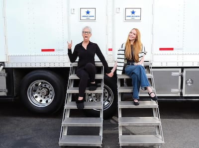 Jamie Lee Curtis and Lindsay Lohan are currently filming Freakier Friday, the sequel to their 2003 body swap hit Freaky Friday. Photo: @lindsaylohan / Instagram