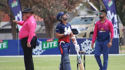 Milind Kumar made a fine century as the United States racked up a huge total against the UAE in their Cricket World Cup League 2 match. Photo: ECB