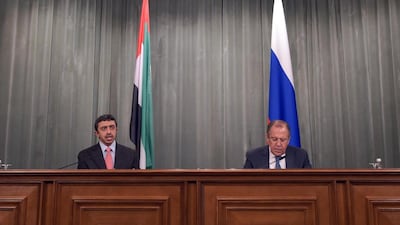 Sheikh Abdullah said the UAE is working on promoting cooperation with Russia in the political, economic, investment, trade and energy domains, among others. WAM