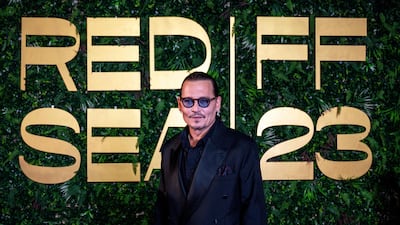 US actor Johnny Depp at the opening of the Red Sea Film Festival in Jeddah. AFP