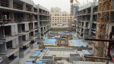 The Belgravia under construction in Jumeirah Village Circle. Courtesy Ellington Properties