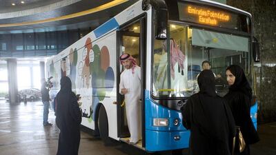 The financial literacy bus last week. Christopher Pike / The National