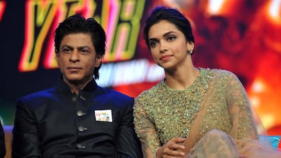 Bollywood actors Shah Rukh Khan and Deepika Padukone. AFP