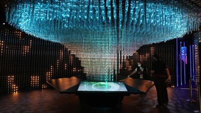 An inside view of the Malaysia pavilion at the Expo 2020 site in Dubai.